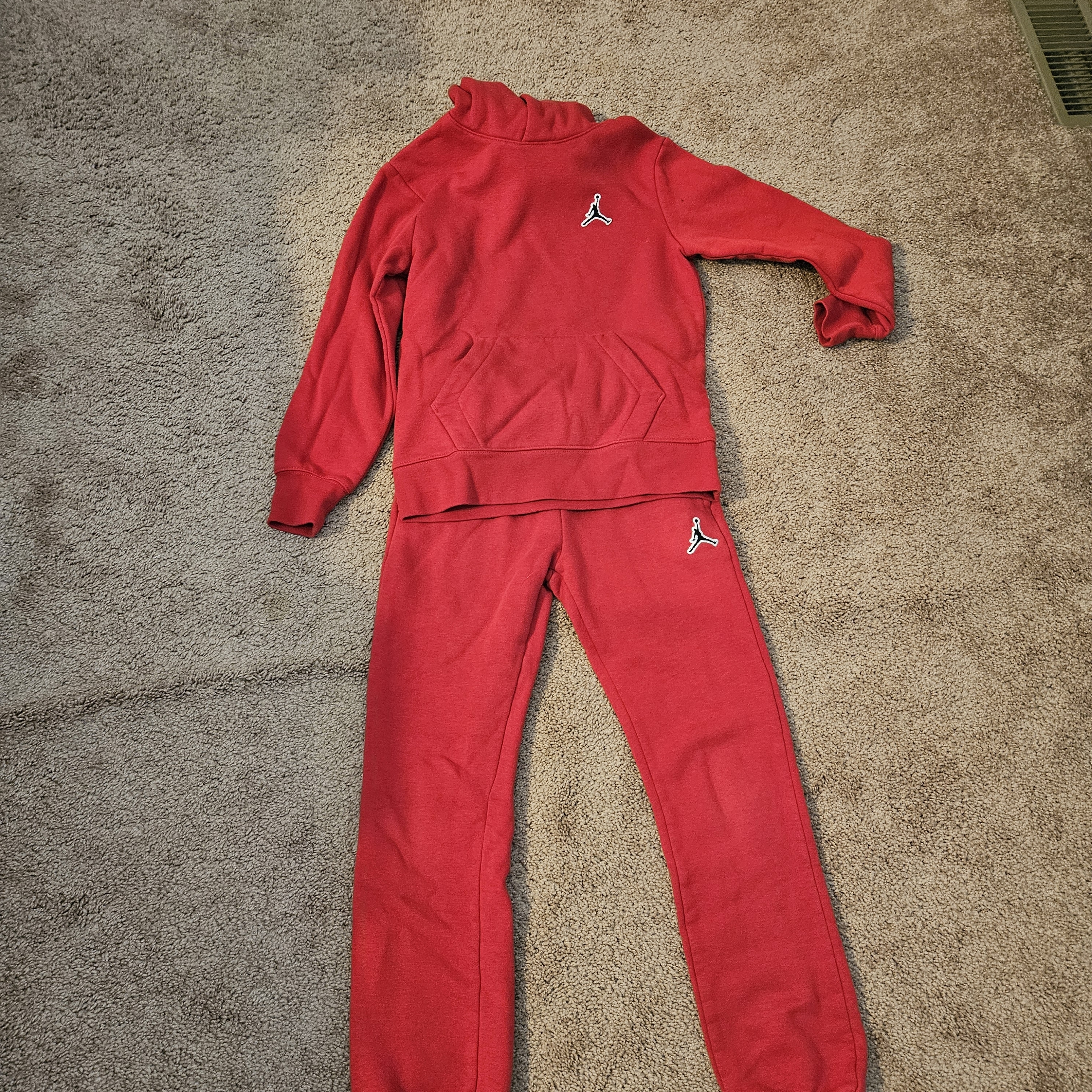 Nike Air Jordan Kids Red Hoodie & Joggers Set